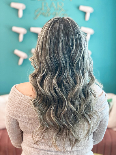 Wavy hair styling
